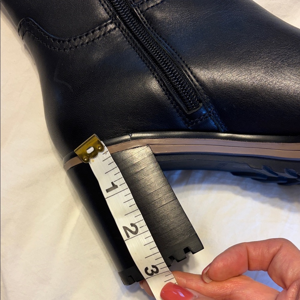 Vince Camuto Narrow calf knee-high Black Leather Block Heel boot NEW! - Picture 10 of 14